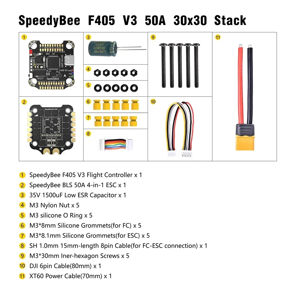 SpeedyBee F405 V3/V4 FC ESC St - Speedybee F405 V4 Bls 55A Stack recension och pris